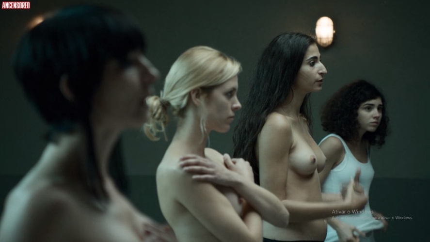 Alba Flores in a skirt