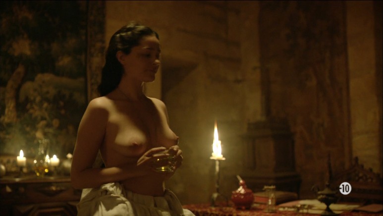 AnneSophie Franck in a short skirt breasts