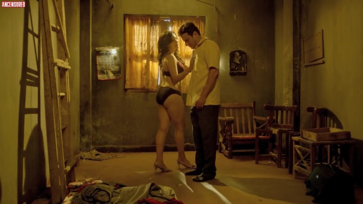 Asha Saini in a skirt