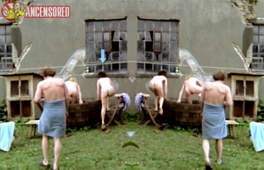 Eva Kryll in a short skirt breasts