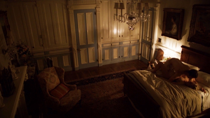 Juliet Rylance in a skirt