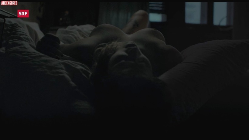 Morgane Ferru in a skirt