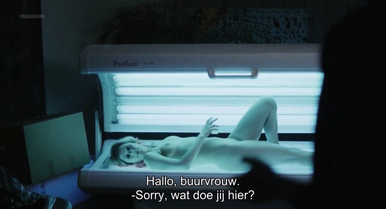 Naomi Velissariou in a skirt