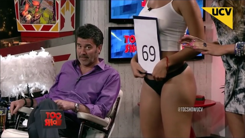 Pauli Bolatti in a short skirt breasts