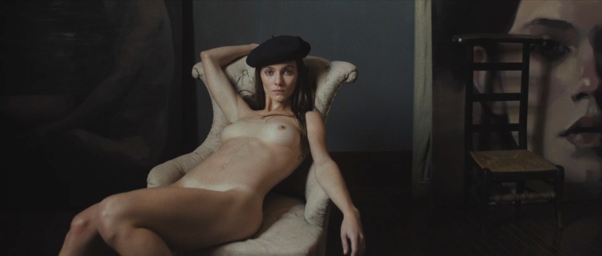 Salome Zimmerlin in a skirt