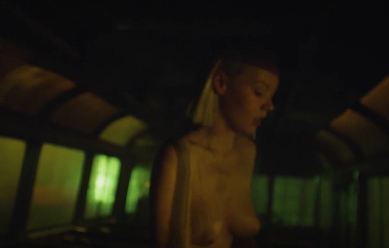 Victoria Agalakova in a skirt